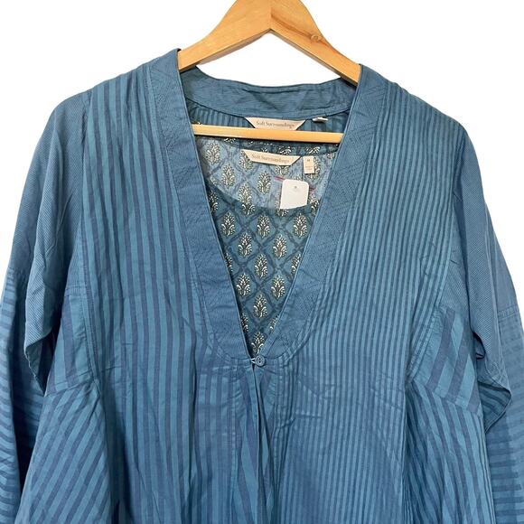 Soft Surroundings Commelina Top & Tank Size M Blue Floral Boho Prairecore NWT - Picture 3 of 9